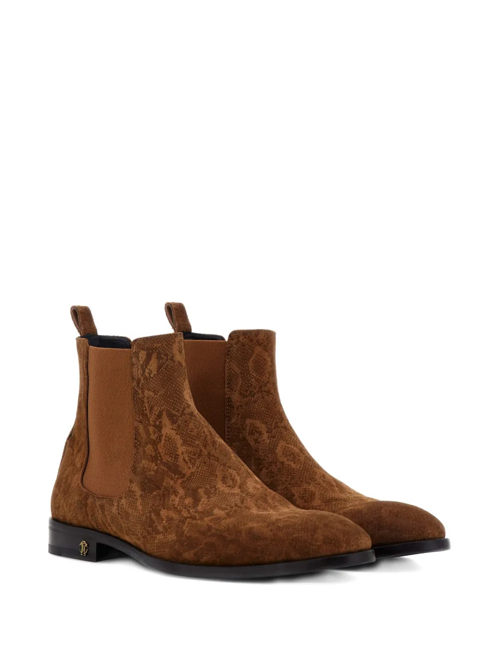 Roberto Cavalli suede ankle boots Brown