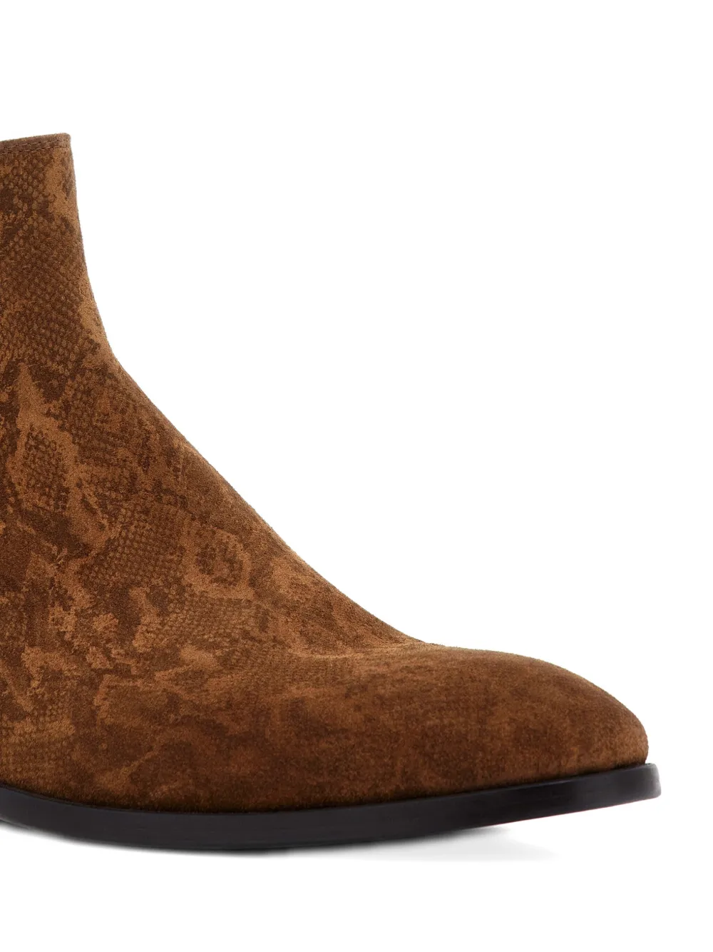 Roberto Cavalli suede ankle boots Brown