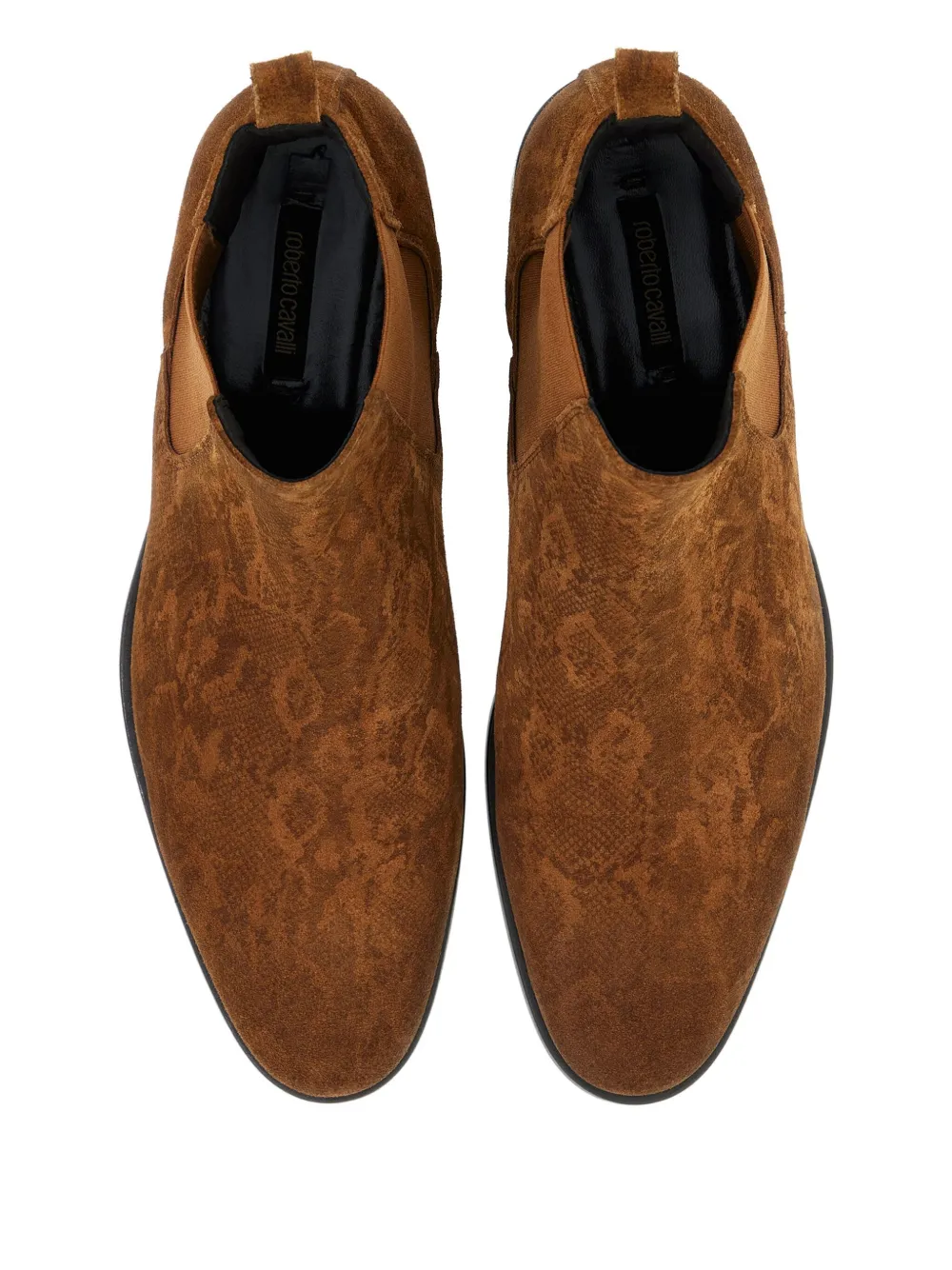 Roberto Cavalli suede ankle boots Brown