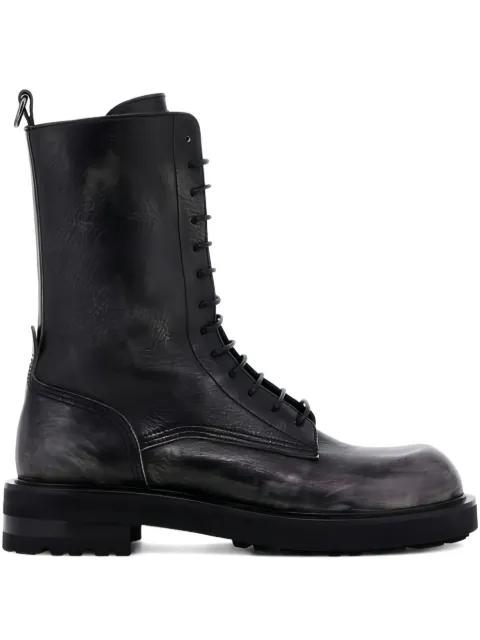 Roberto Cavalli lace-up leather boots