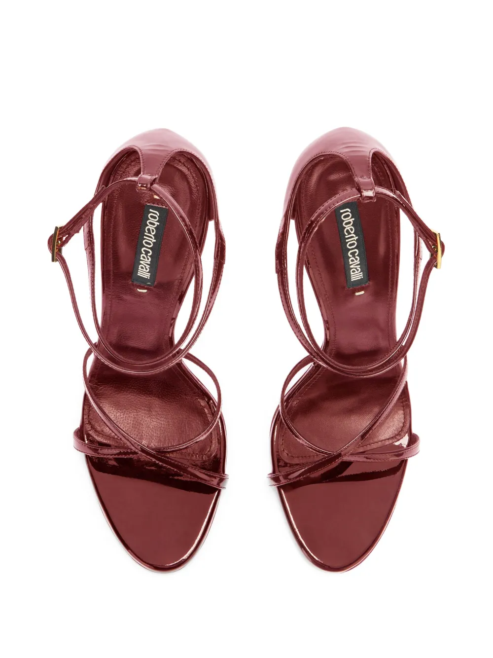 Roberto Cavalli leather sandals Red