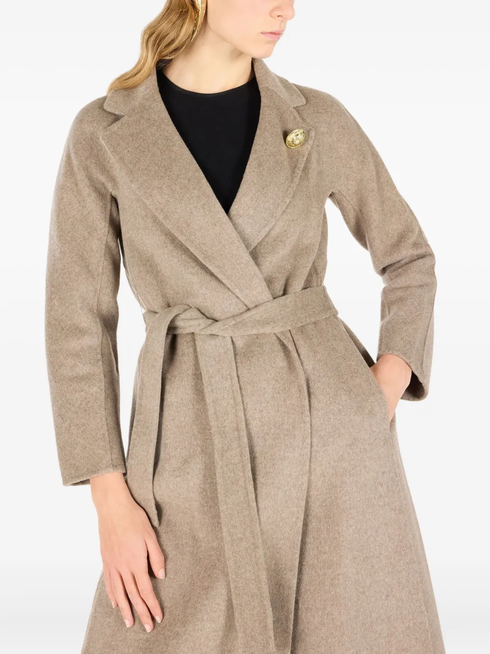 Roberto Cavalli Jas met logoplakkaat Beige