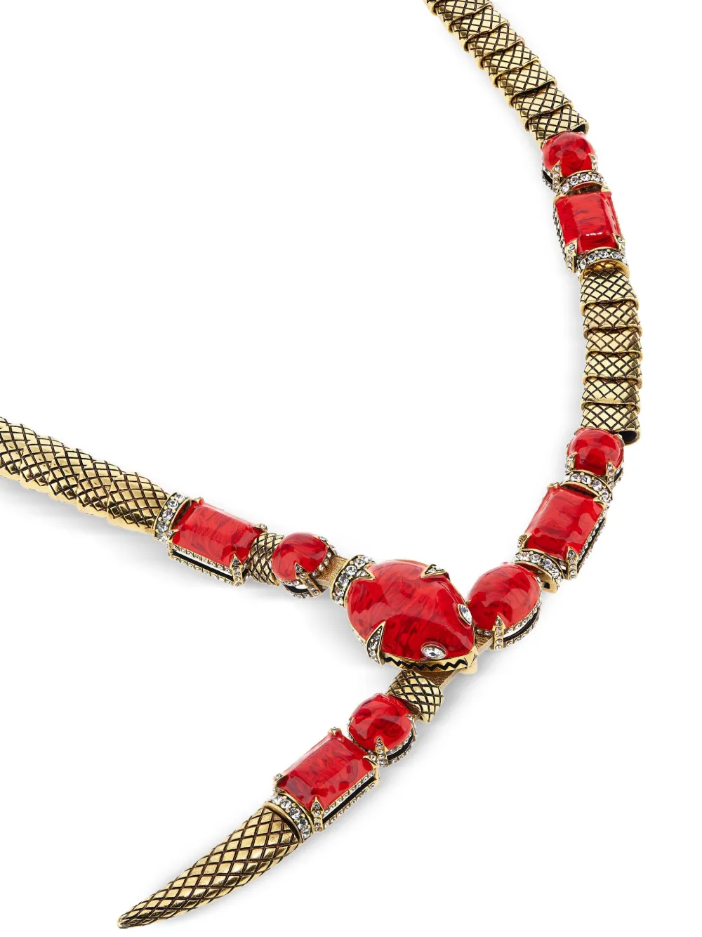 Roberto Cavalli Rigid Necklace With Snake And Decoration