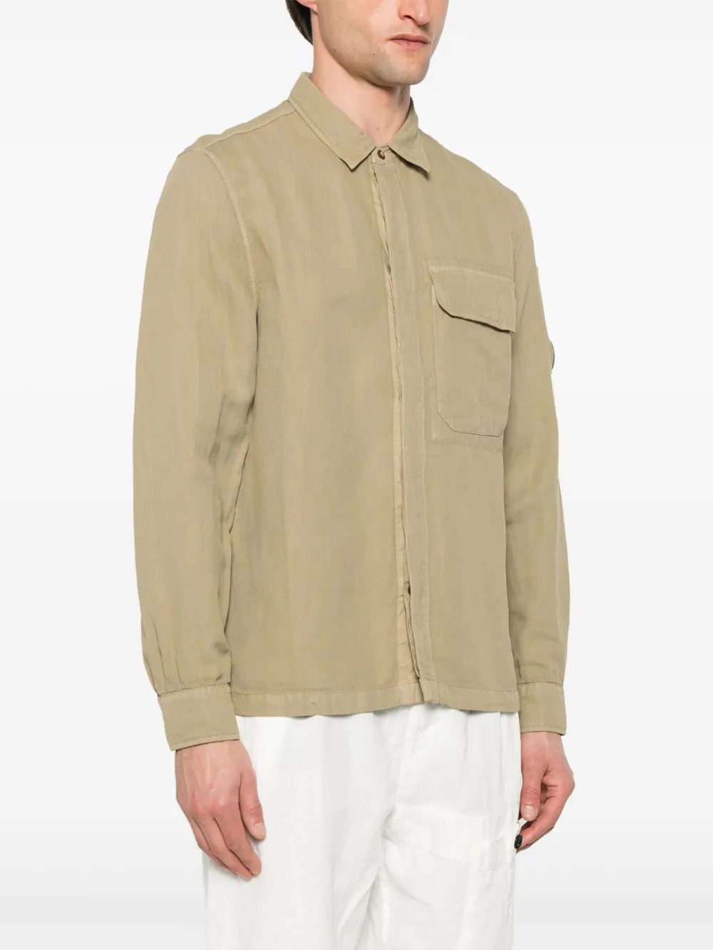 C.P. Company Twill geweven shirtjack Groen