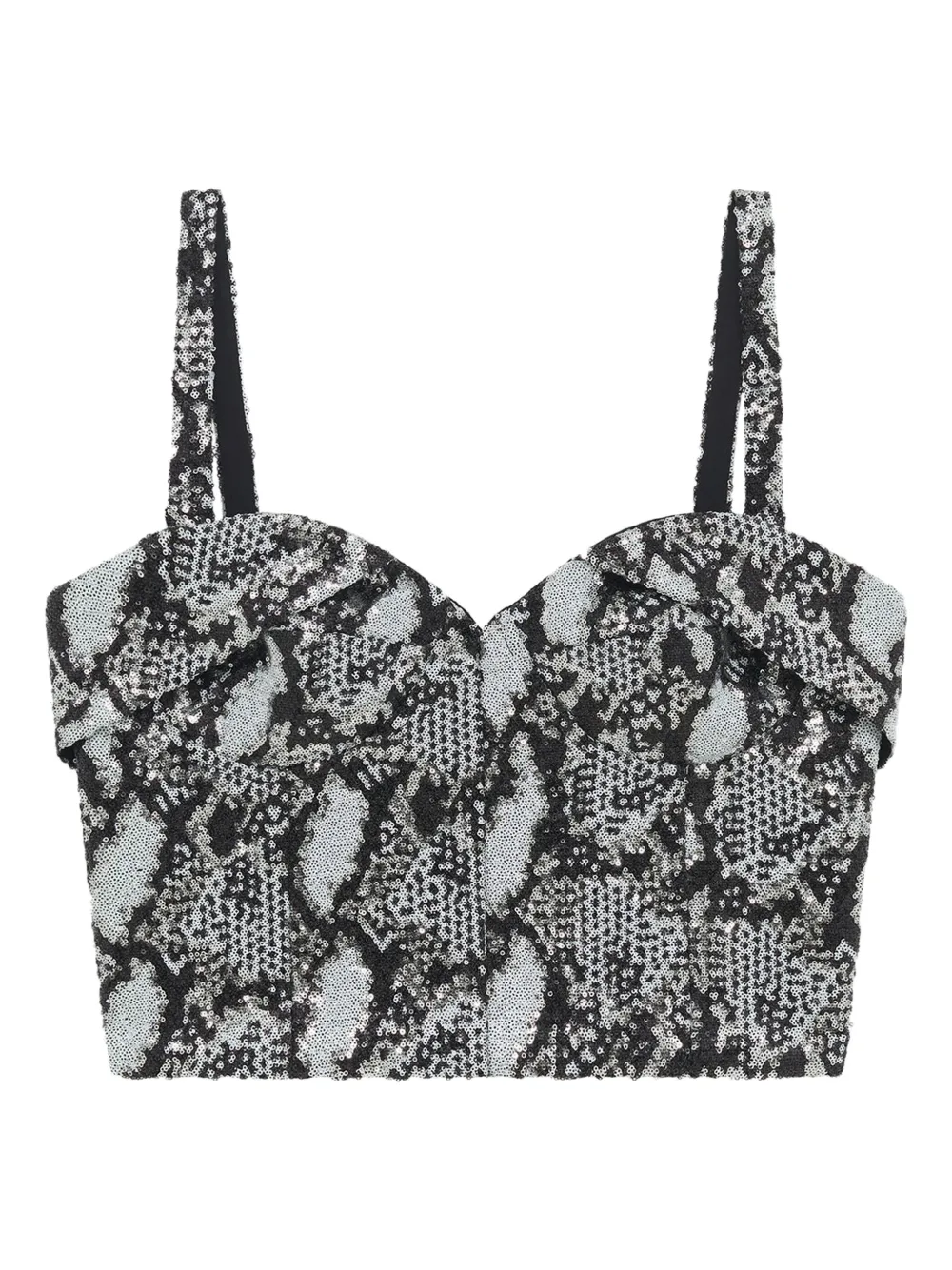 IRO snake-print corset top | Black | Image 1