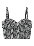 IRO snake-print corset top - Black