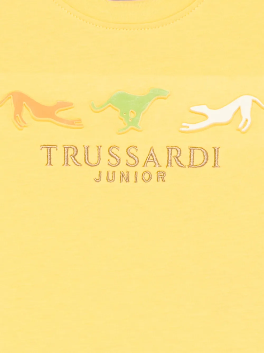TRUSSARDI JUNIOR T-shirt met geborduurd logo Geel