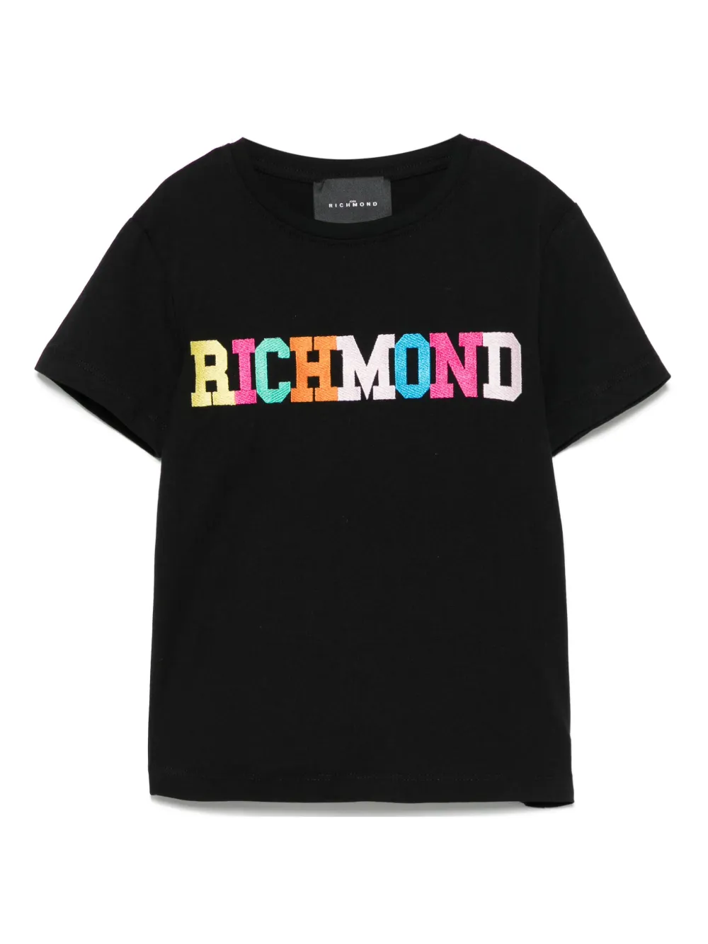 John Richmond Junior T-shirt met geborduurd logo Zwart