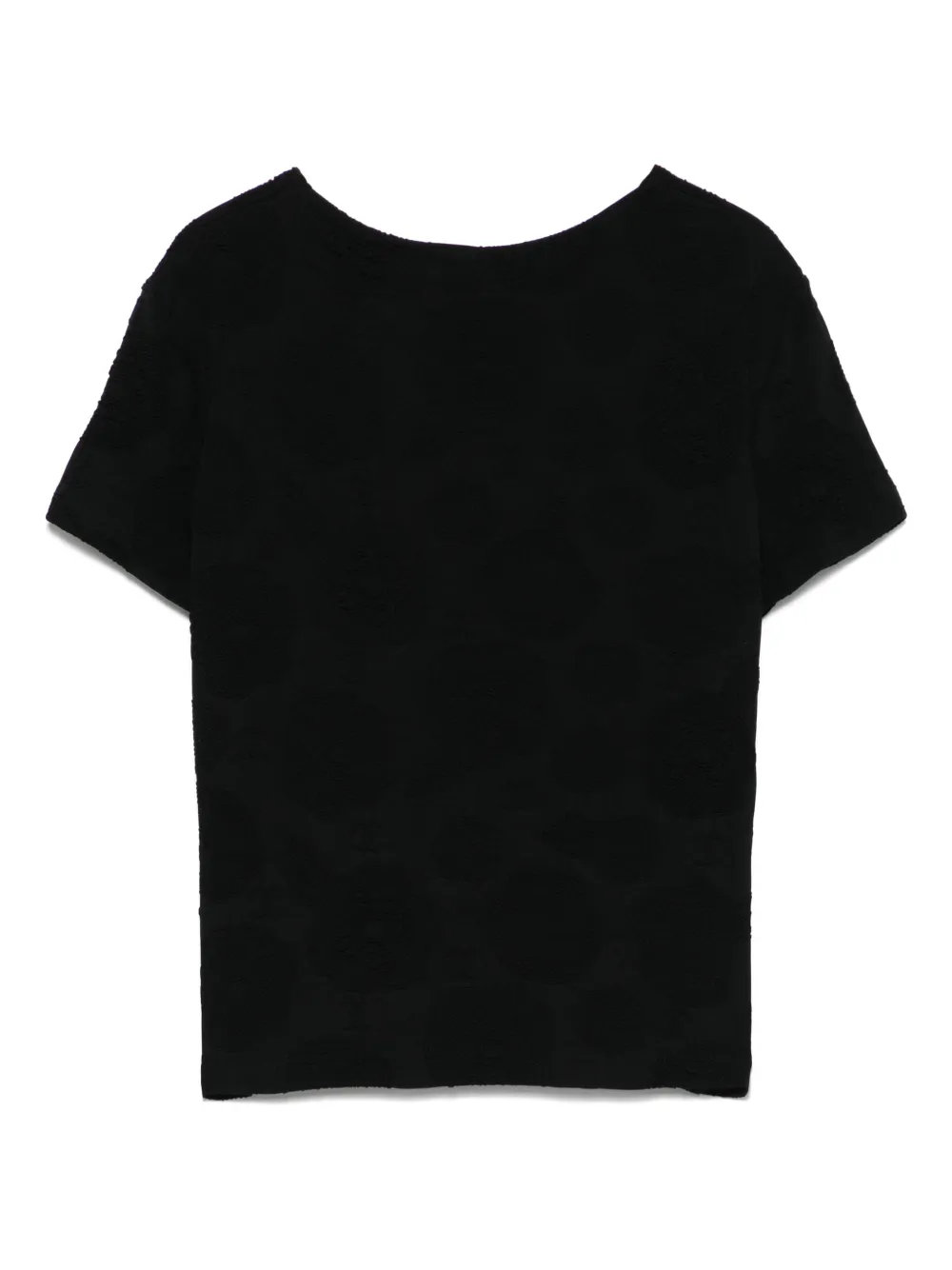 Pre-owned Chanel 2010s Floral-motif T-shirt In Black