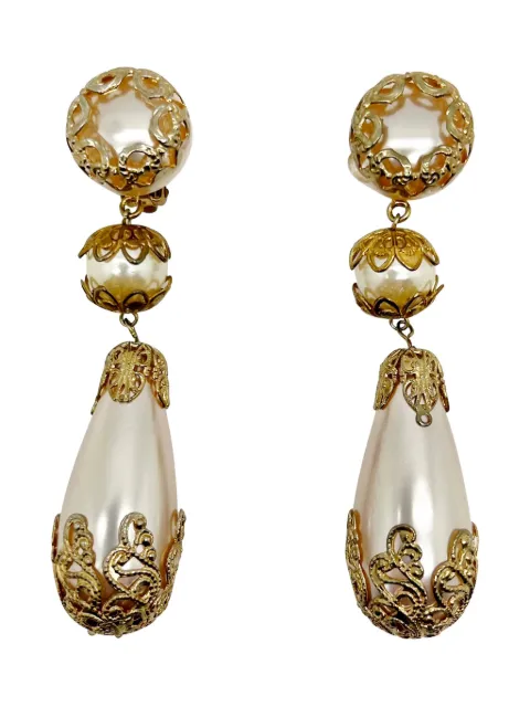Jennifer Gibson Jewellery aretes con perla 1980