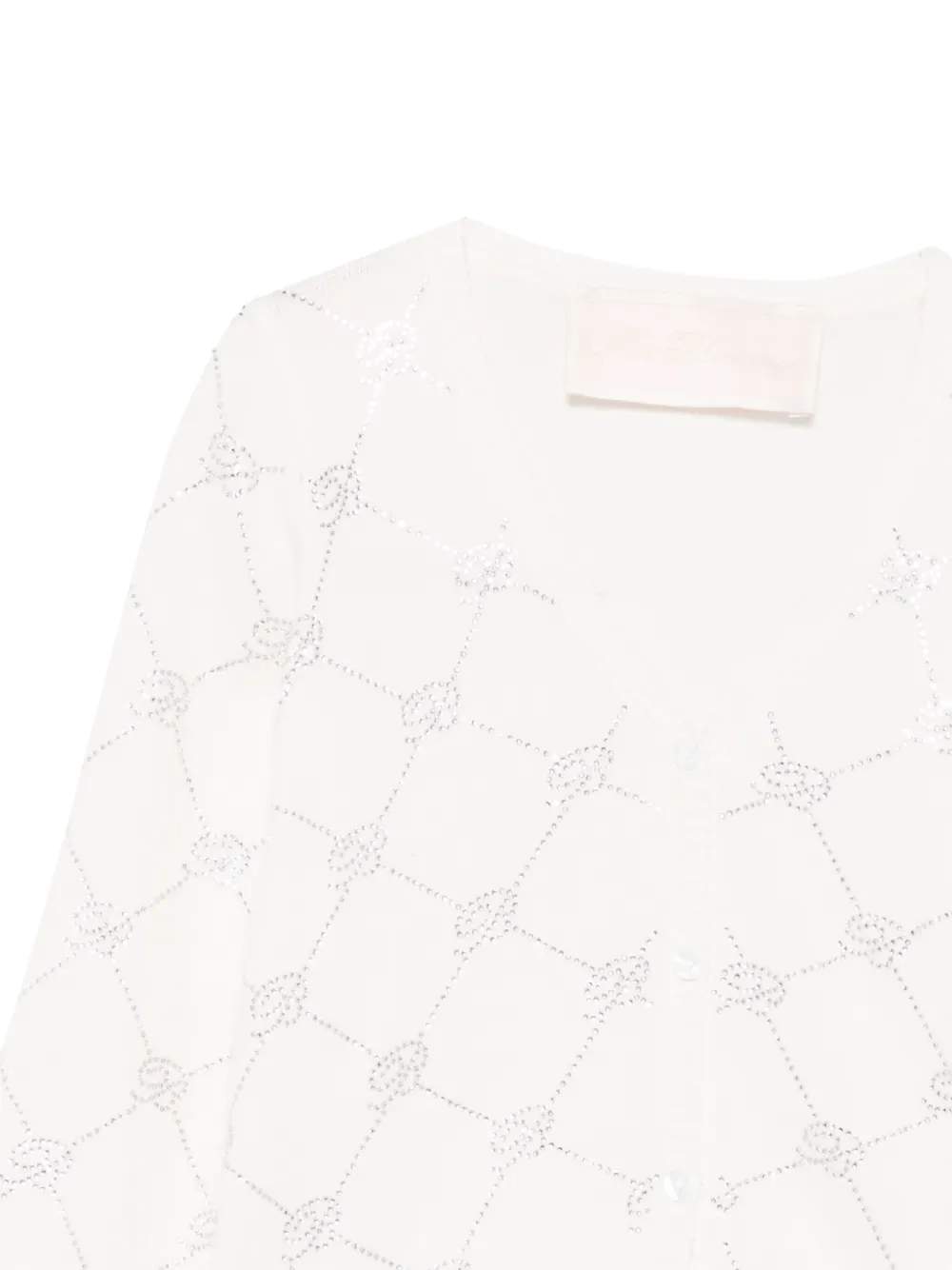 Miss Blumarine Vest met logo van kristallen Beige