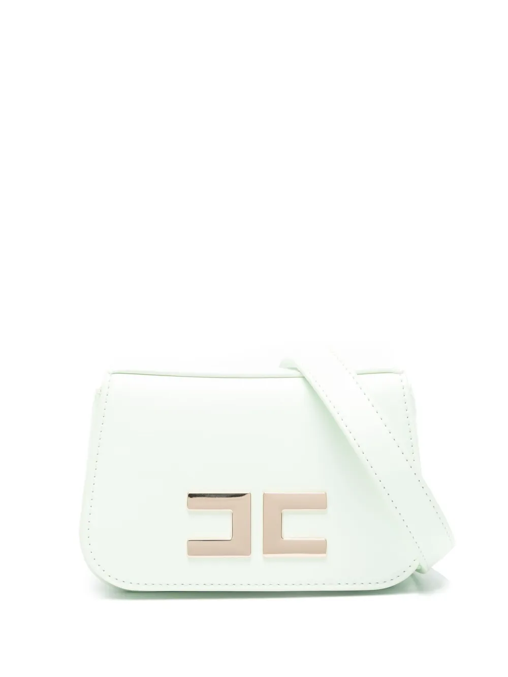 Elisabetta Franchi La Mia Bambina Crossbodytas met logoplakkaat Groen