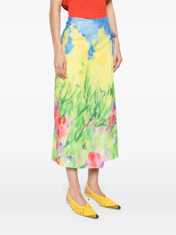 【関税込み】MSGM イエロー スカート MSGM フローラル スカート | イエロー | FARFETCH JP