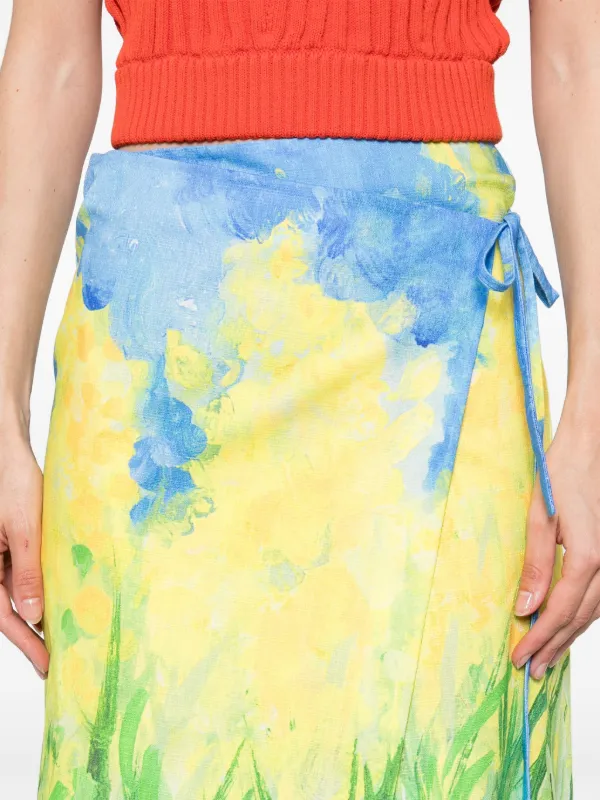 MSGM フローラル スカート | イエロー | FARFETCH JP