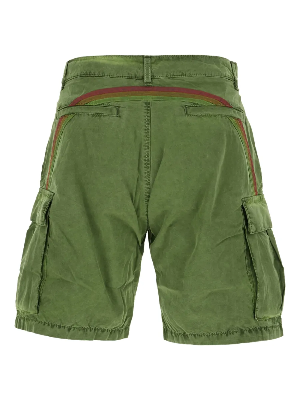 Sundek cargo pocket striped shorts Groen