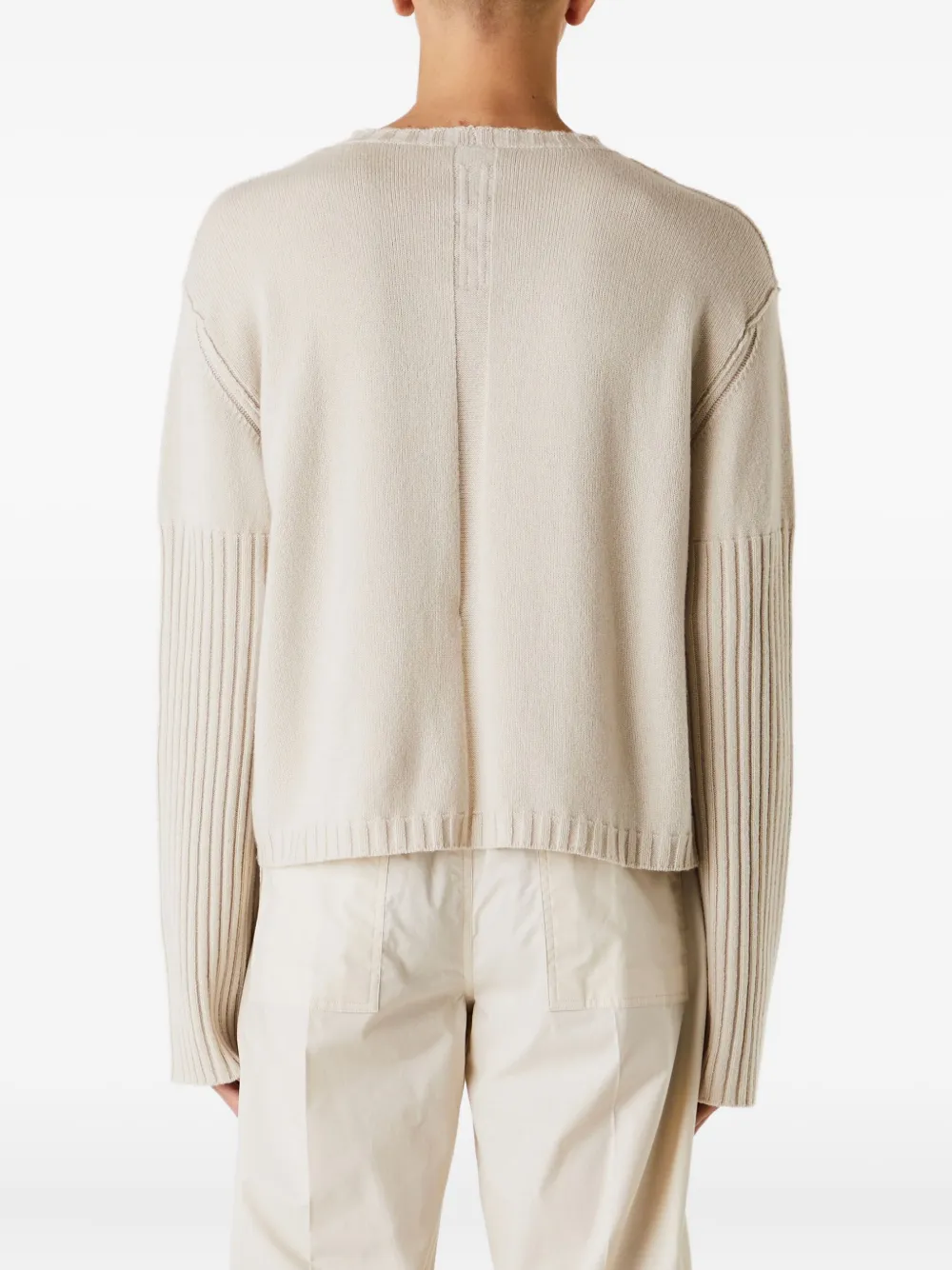 Rick Owens Kasjmier trui met ronde hals Beige