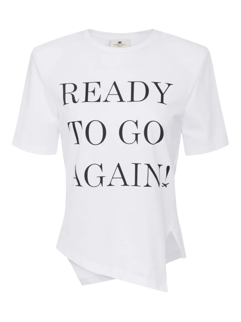Elisabetta Franchi Katoenen jersey T-shirt Wit