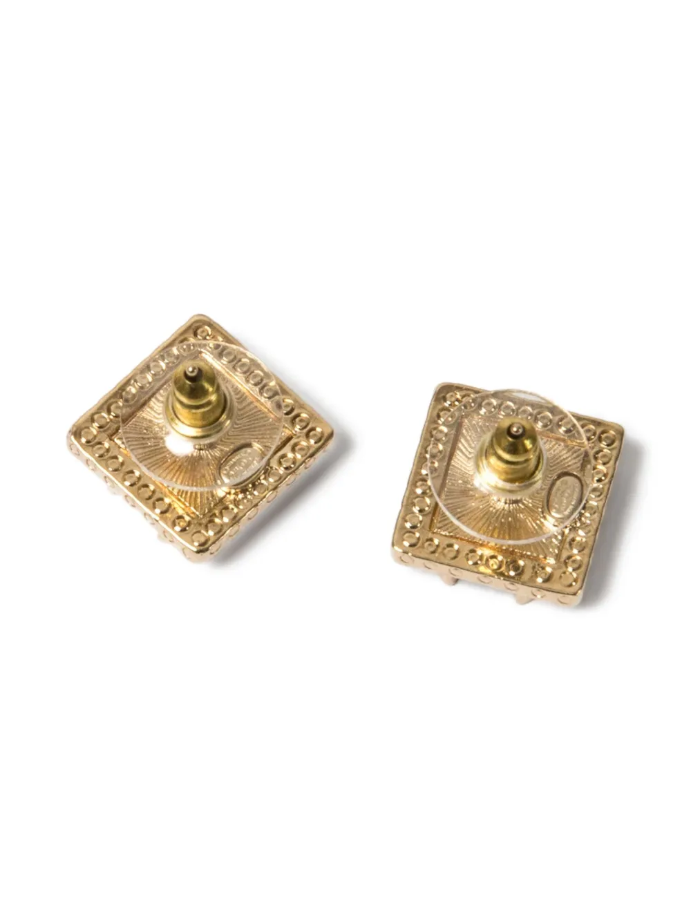 Pre-owned Chanel 2000s Cc-logo Earrings In Gold