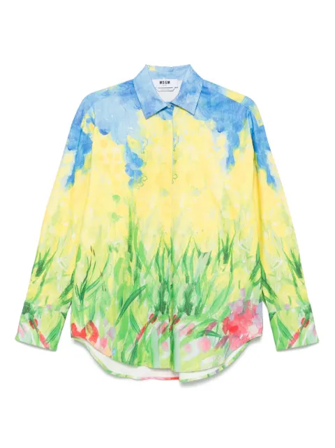 MSGM playera con estampado de pintura