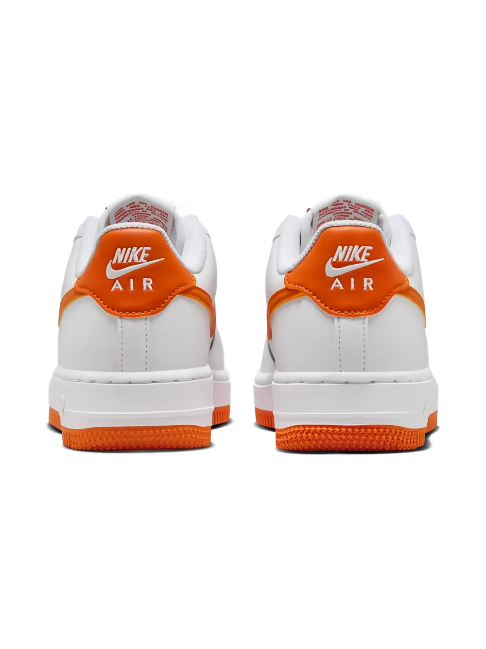 Nike Kids Air Force 1 "Pure Platinum Safety Orange" sneakers White