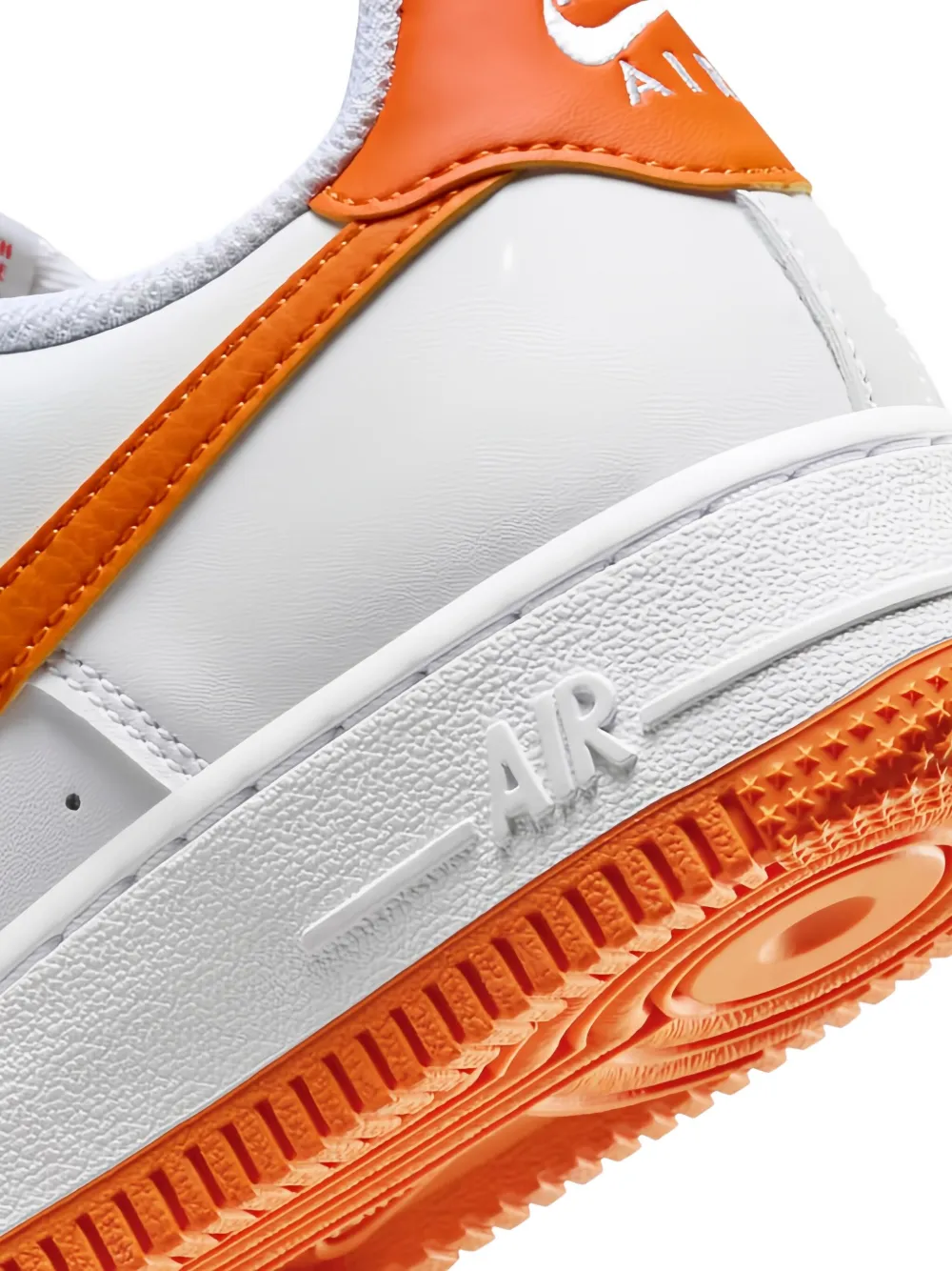 Nike Kids Air Force 1 Pure Platinum/Safety Orange sneakers - Wit