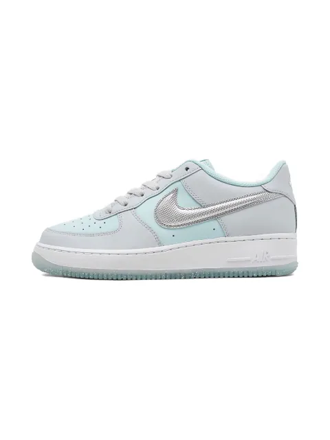 Nike Kids Air Force 1 "Pure Platinum/Glacier Blue/Metallic Silver" sneakers