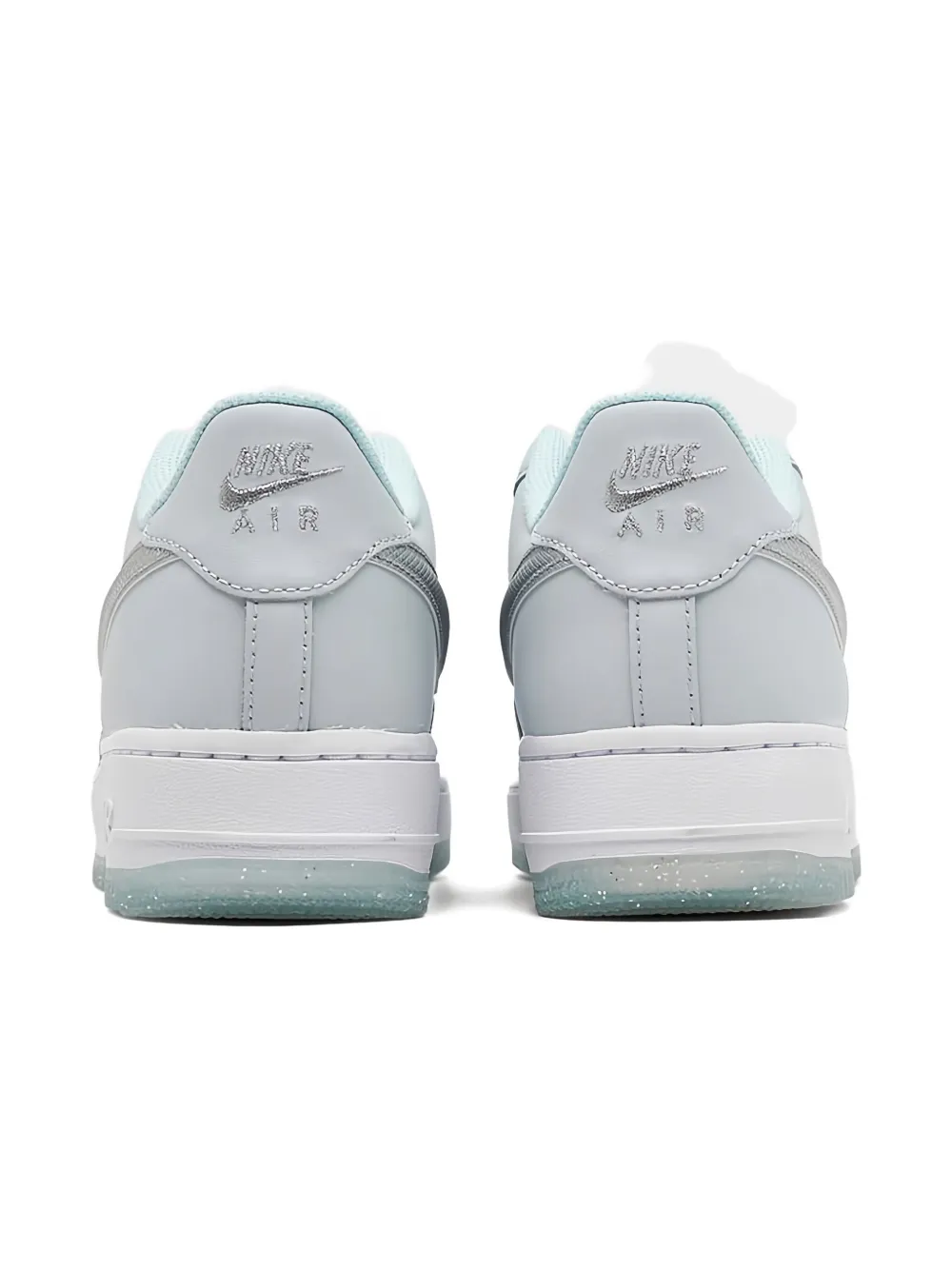 Nike Kids Air Force 1 "Pure Platinum Glacier Blue Metallic Silver" sneakers Grey