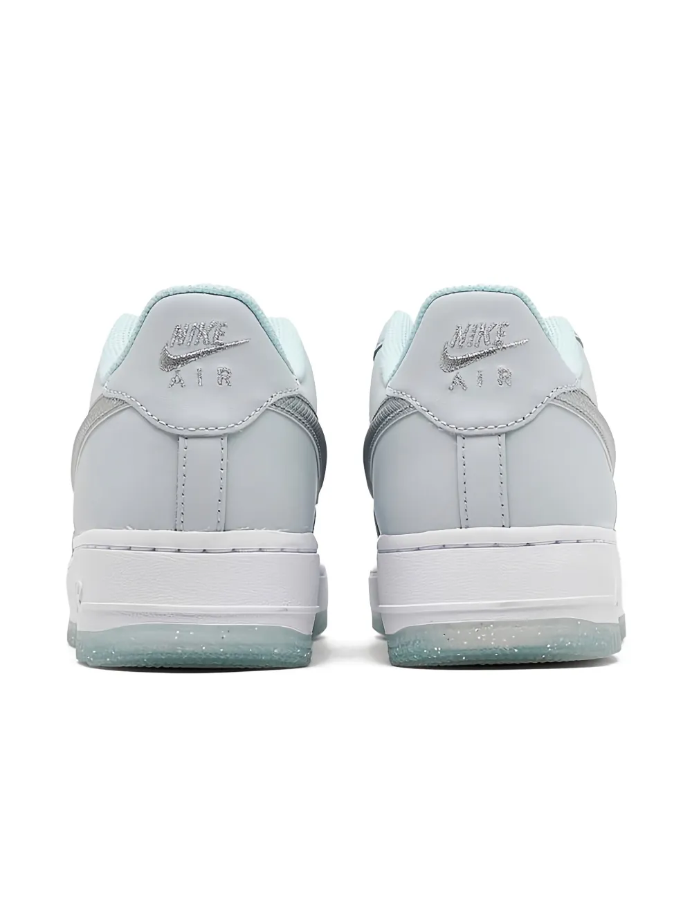 Nike Kids Air Force 1 "Pure Platinum Glacier Blue Metallic Silver" sneakers Grey