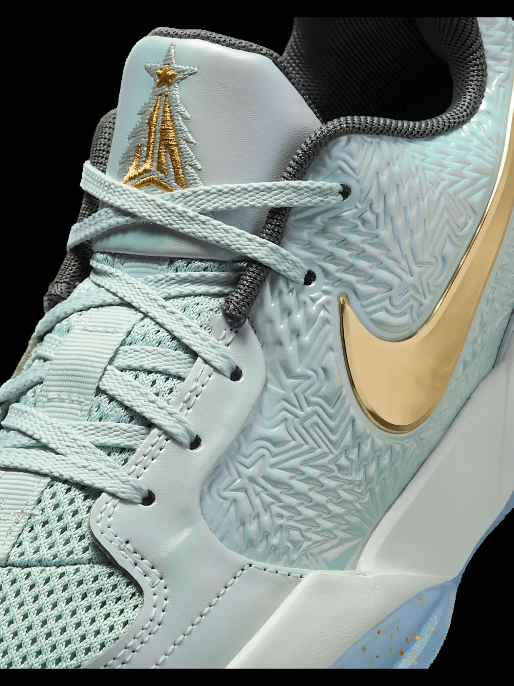 Nike Kids JA 2 X-Mas Tree Top "Light Silver Metallic Gold Iron Grey" sneakers White