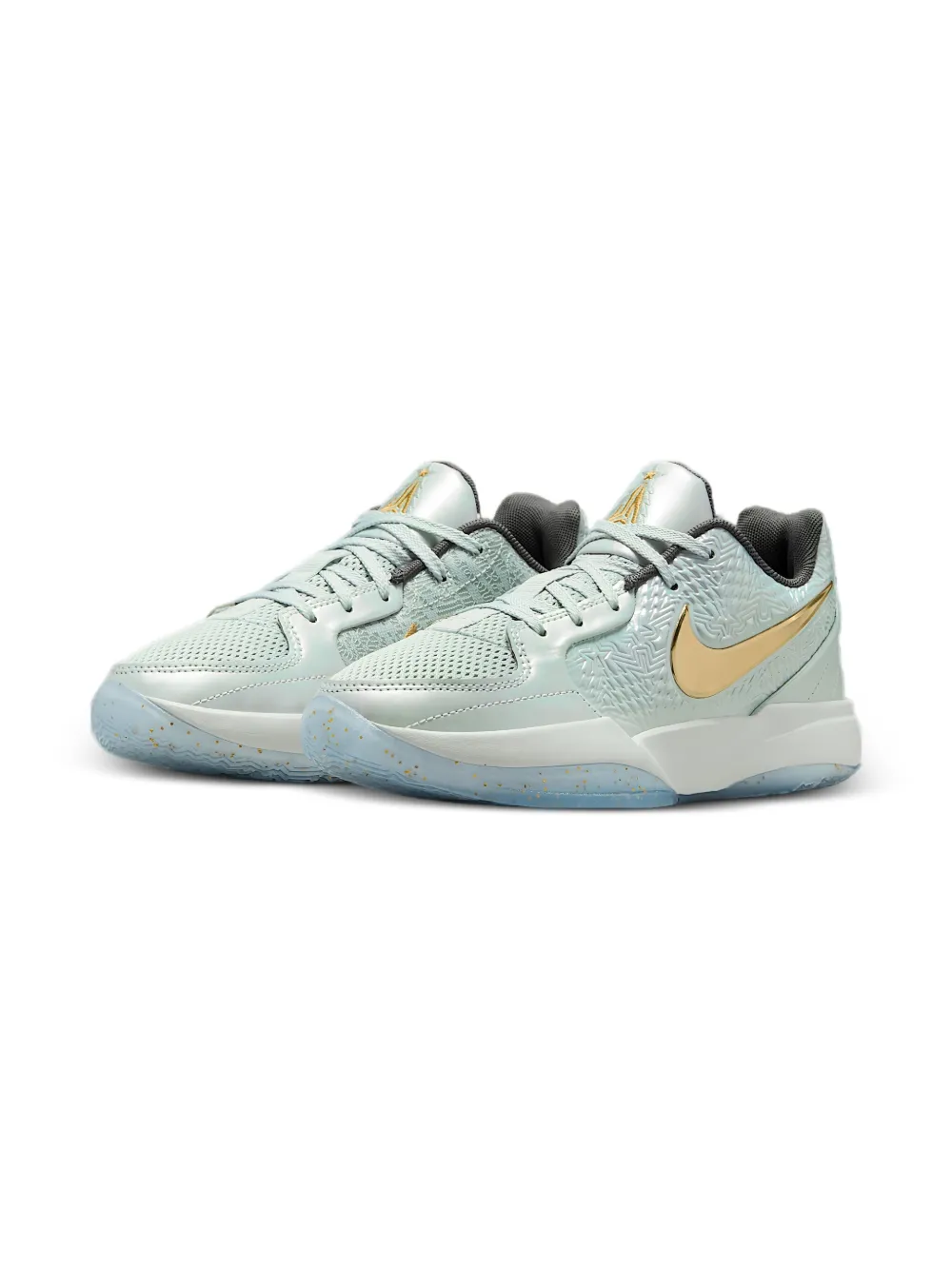 Nike Kids JA 2 X-Mas Tree Top "Light Silver Metallic Gold Iron Grey" sneakers White