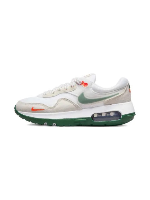 Nike Kids Air Max Motif "White/Safety Orange/Light Bone/Gorge Green" sneakers
