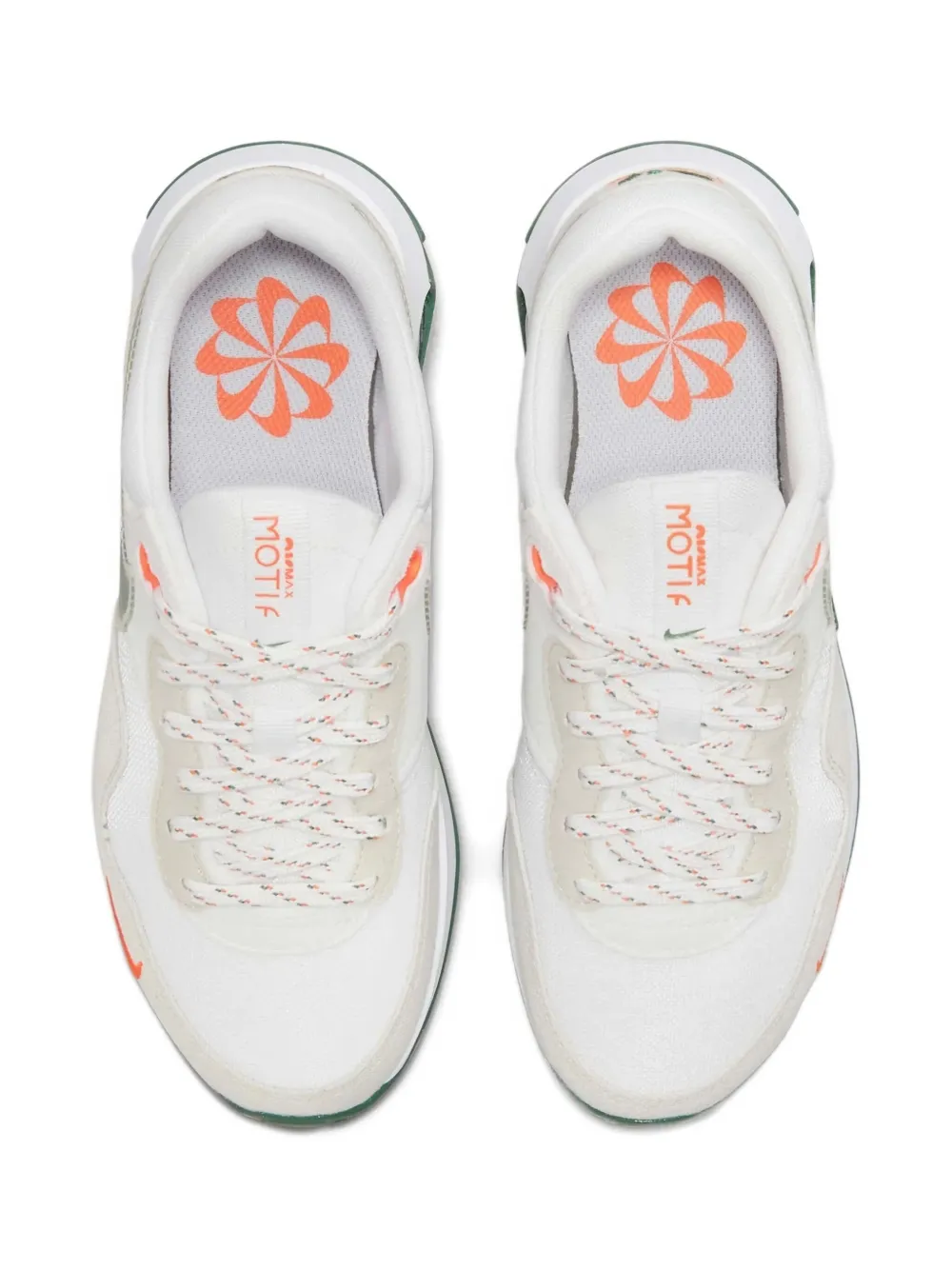 Nike Kids Air Max Motif "White Safety Orange Light Bone Gorge Green" sneakers Neutrals