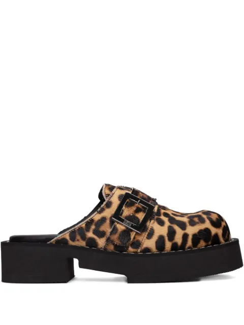 Clarks x GCDS animal-print mules