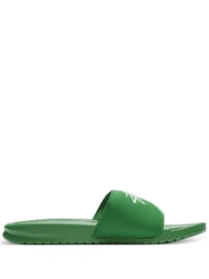 Nike x Stüssy Benassi Slides | Green | FARFETCH UK