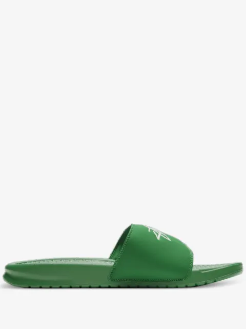 Nike Benassi "Pine Green/Sail" slides