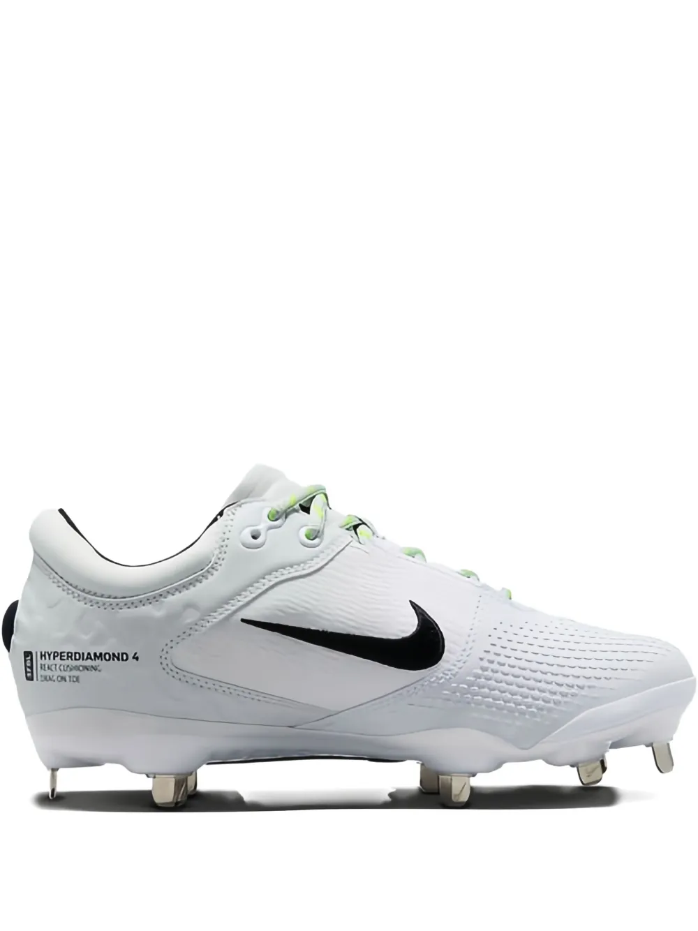 Nike Hyperdiamond 4 Elite "white/black/photon Dust/volt" Softball Cleats