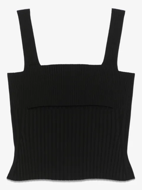 Nude camiseta tejida de canalé