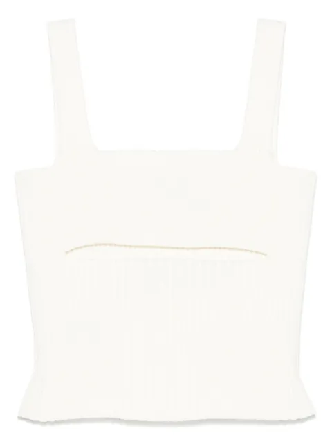 Nude ribbed tank top