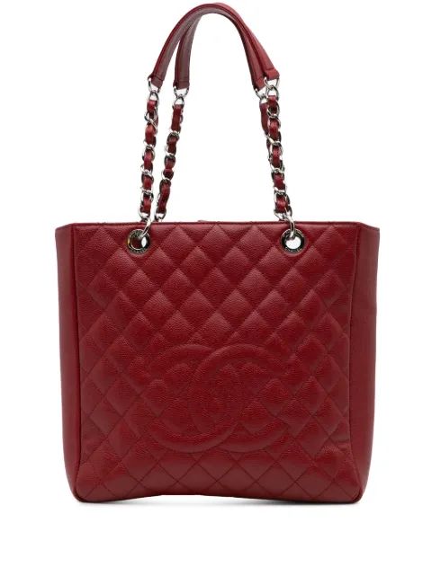 CHANEL Pre-Owned 2012 Caviar Vertical Grand Shopping tote bag