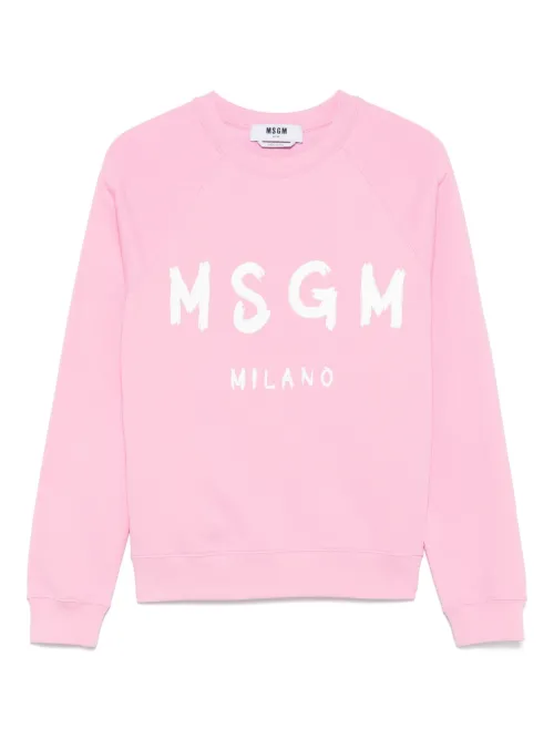 MSGM sweat à logo imprimé - Rose - MSGM - Modalova