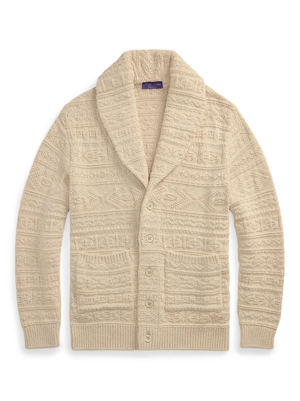 Ralph Lauren Purple Label Vest met jacquard-patroon Beige