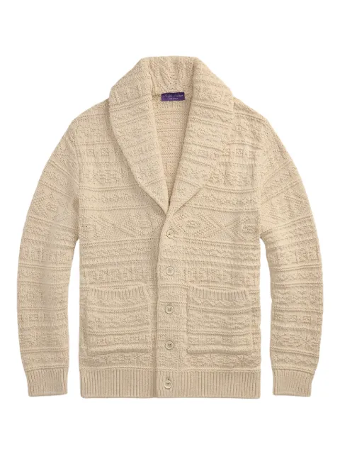 Ralph Lauren Purple Label patterned-jacquard cardigan