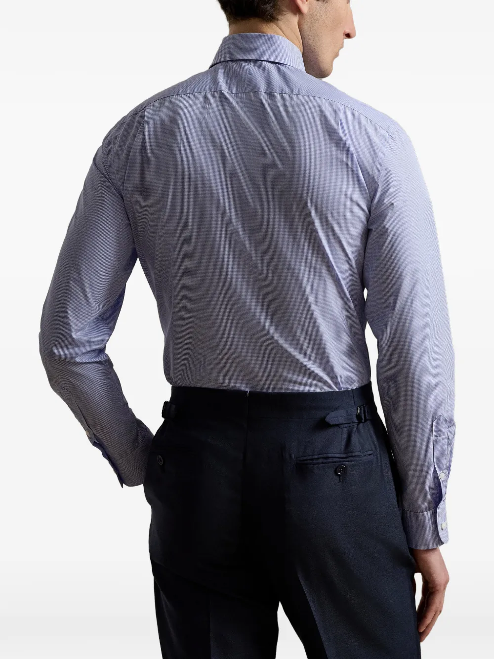 Ralph Lauren Purple Label Geruit overhemd Blauw
