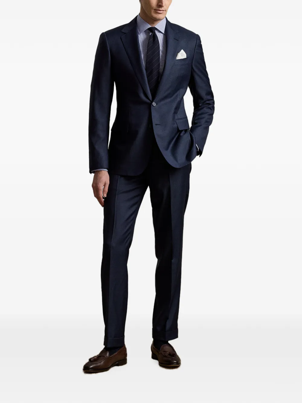 Ralph Lauren Purple Label Geruit overhemd Blauw