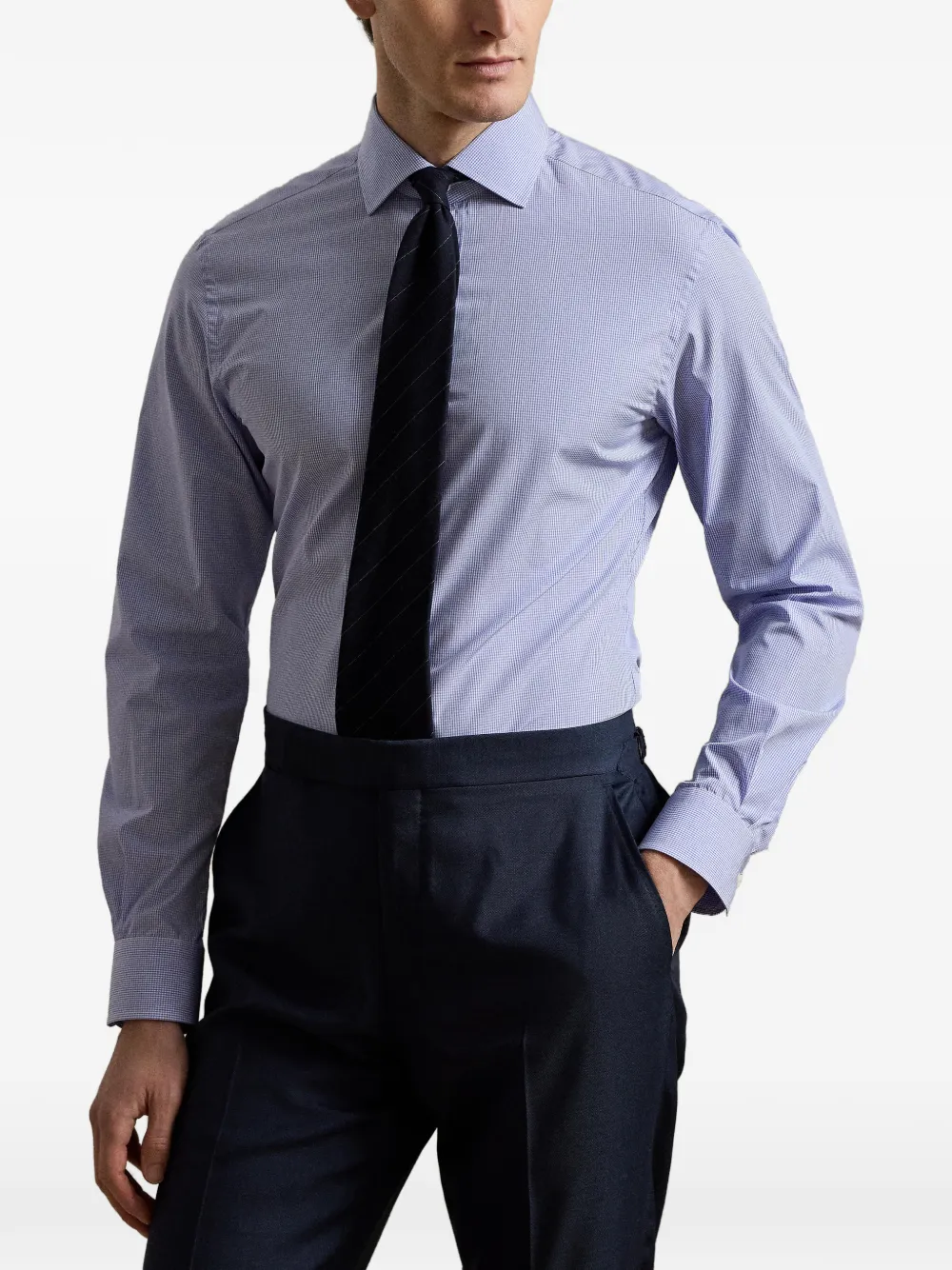Ralph Lauren Purple Label Geruit overhemd Blauw