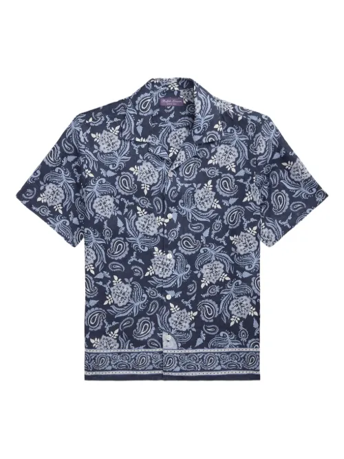Chemise en soie à motif cachemire - Ralph Lauren Purple Label - Modalova