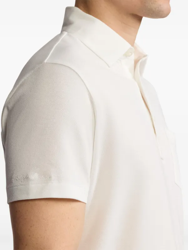 Ralph Lauren Purple Label Piqué Polo Shirt | White | FARFETCH