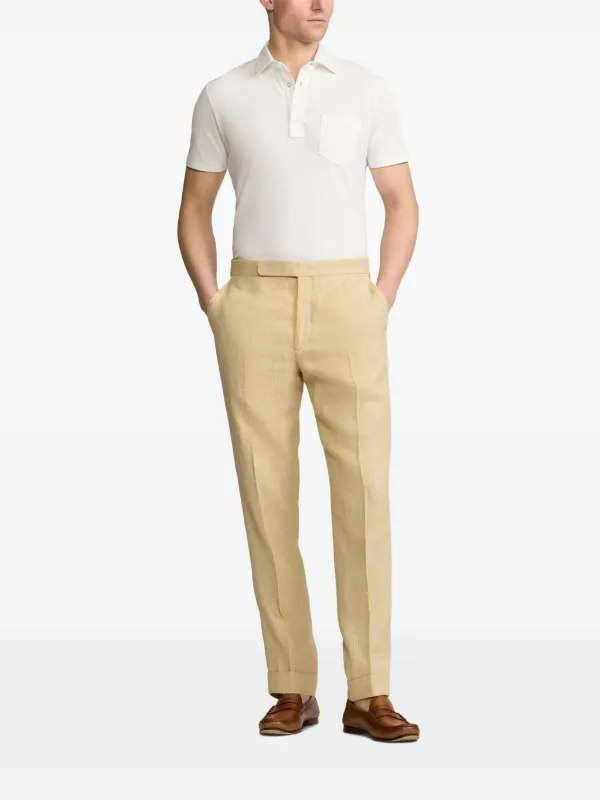 Ralph Lauren Purple Label Piqué Polo Shirt | White | FARFETCH