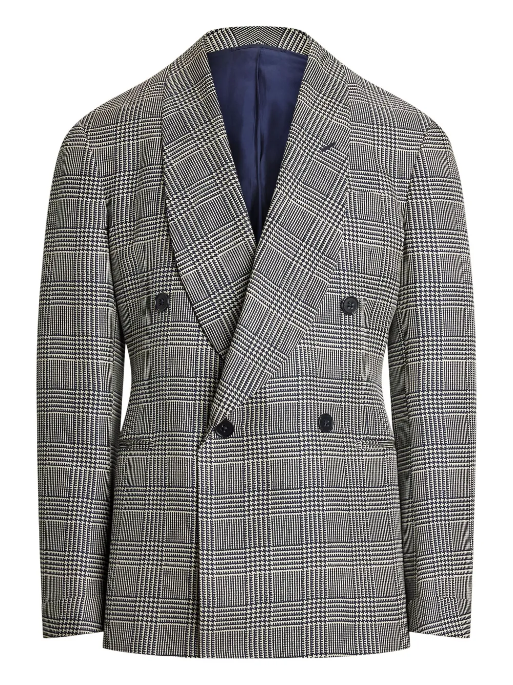 Ralph Lauren Purple Label Blazer in pied-de-poule - Blu