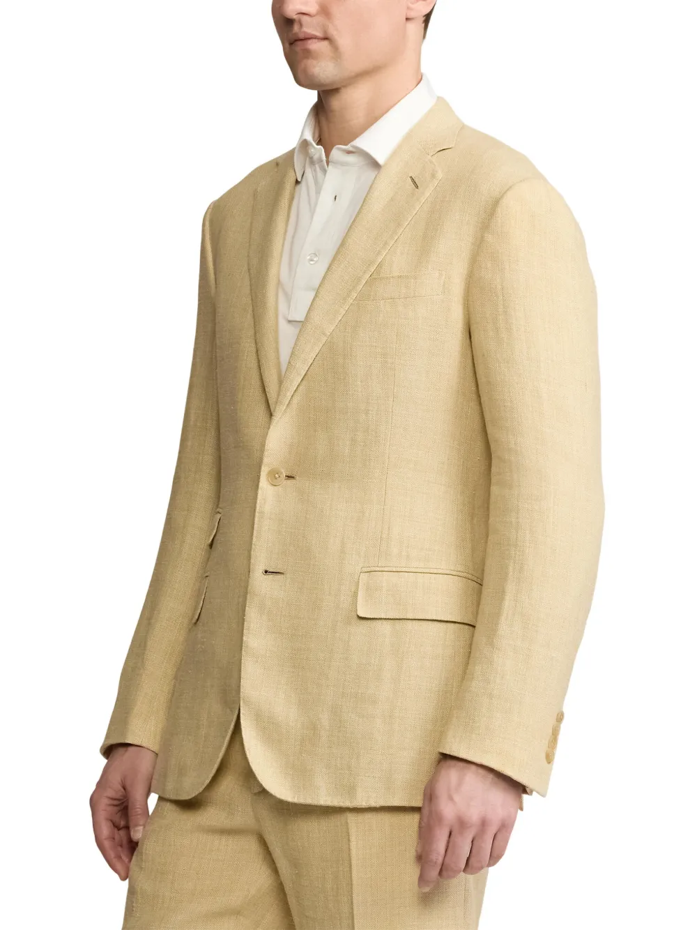 Ralph Lauren Purple Label Geweven blazer Beige